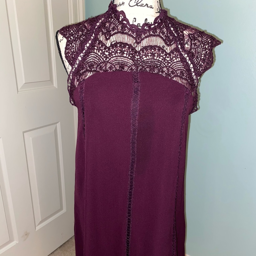 Purple/Maroon Dress with Lace
